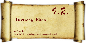 Ilovszky Róza névjegykártya