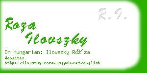 roza ilovszky business card